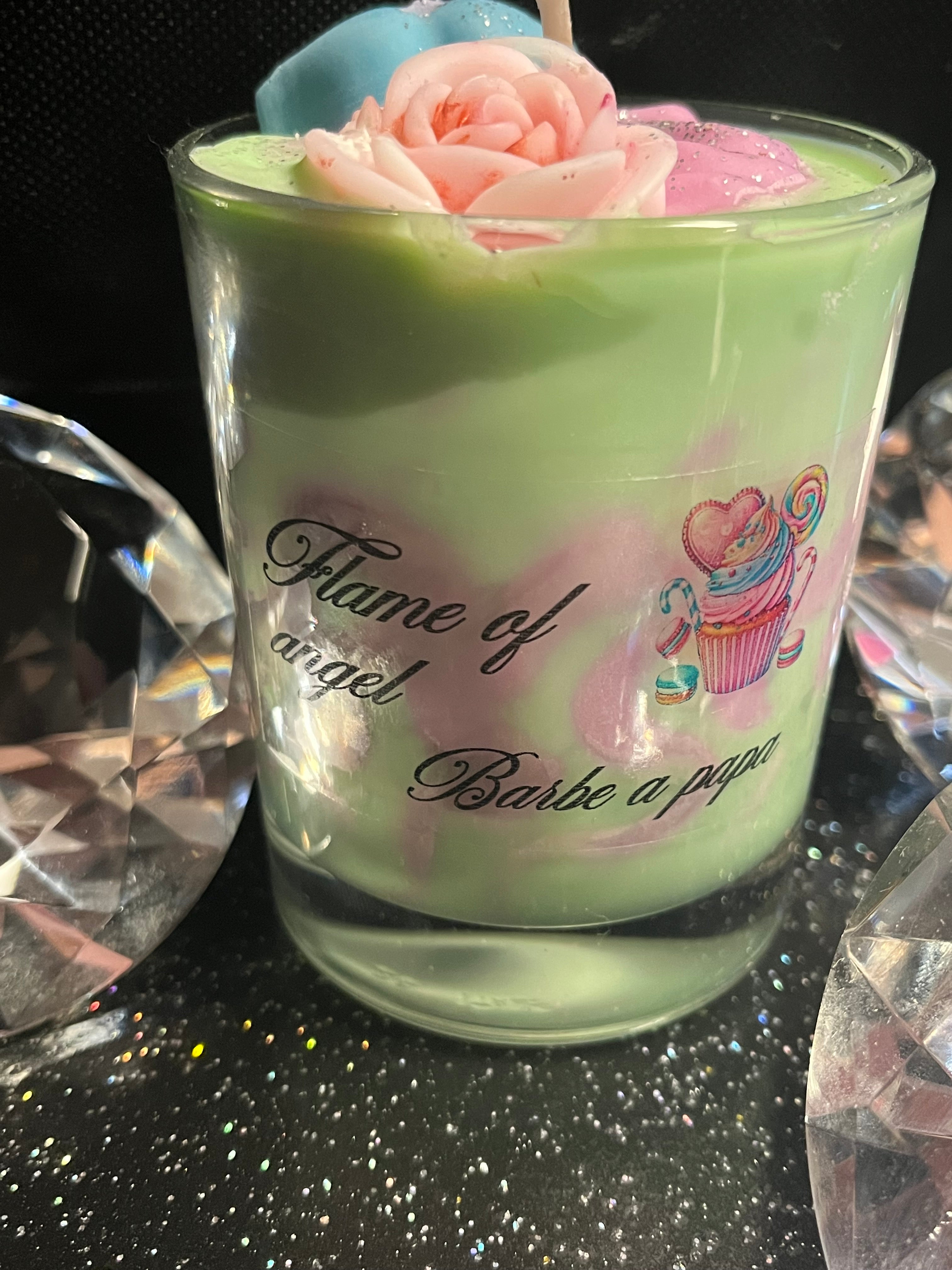 Bougies gourmandes barbe a papa