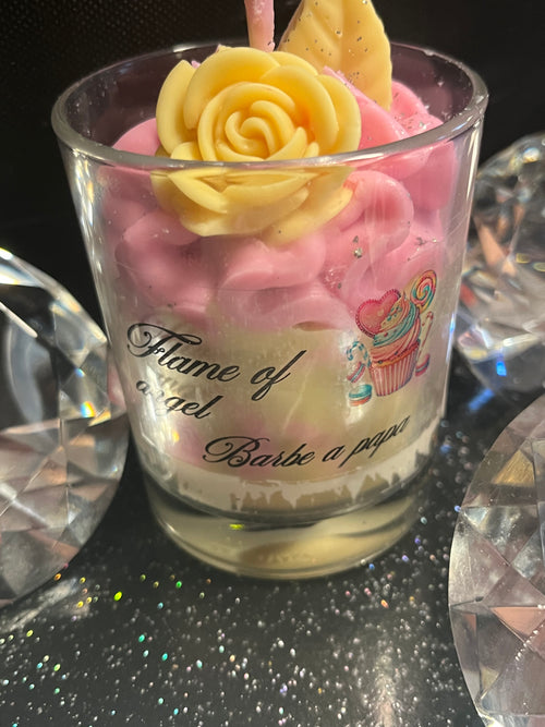 Bougies gourmandes barbe a papa